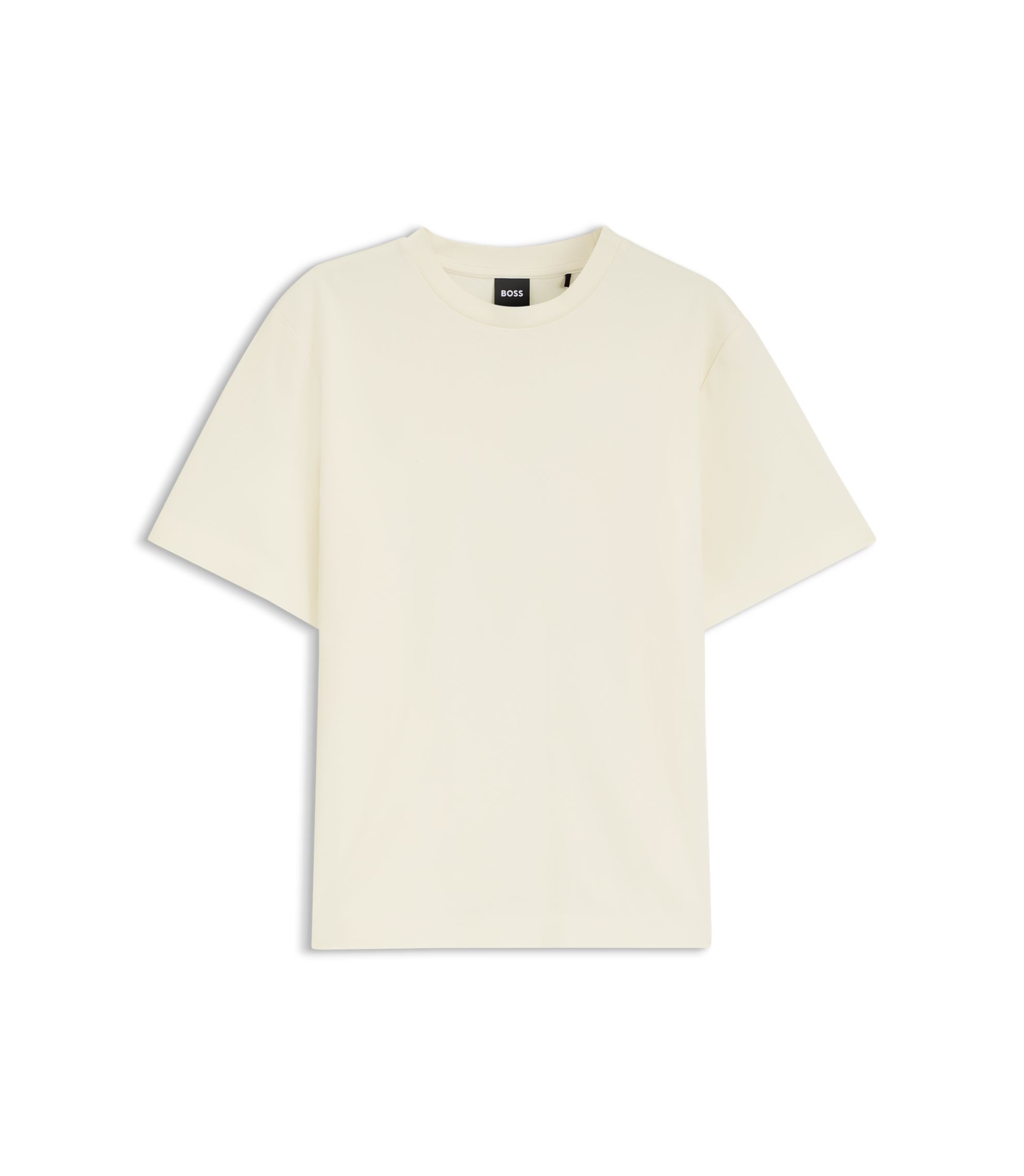 GENTLE WOMEN SHIRTS ホワイト　アパルトモン BOSS - Relaxed-fit T-shirt in mercerized cotton - Light Beige