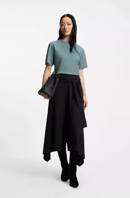 Relaxed-fit T-shirt in mercerized cotton