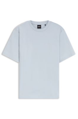 Camiseta relaxed fit en algod&oacute;n mercerizado, Lila