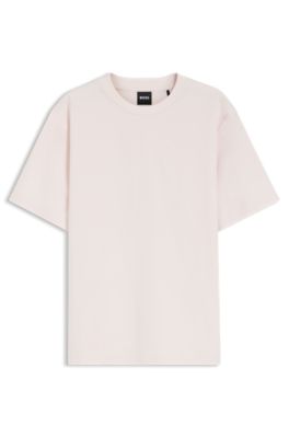 Relaxed-fit T-shirt in mercerized cotton, light pink