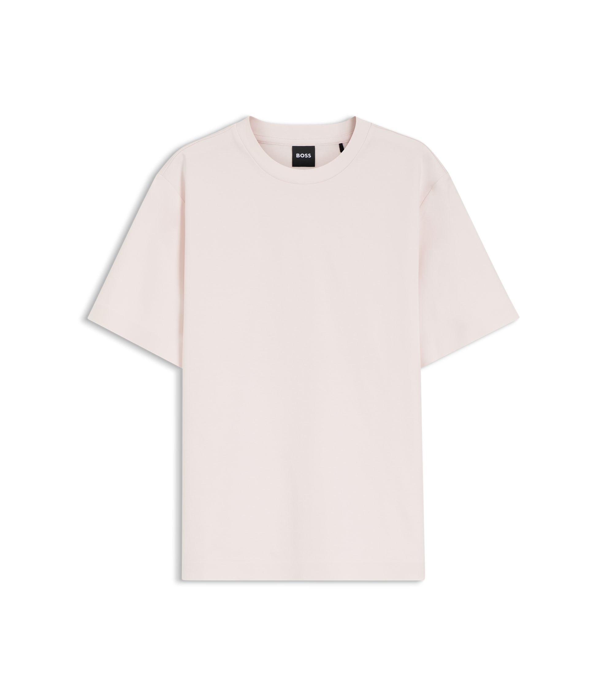 BOSS - Relaxed-fit T-shirt in mercerized cotton - light pink