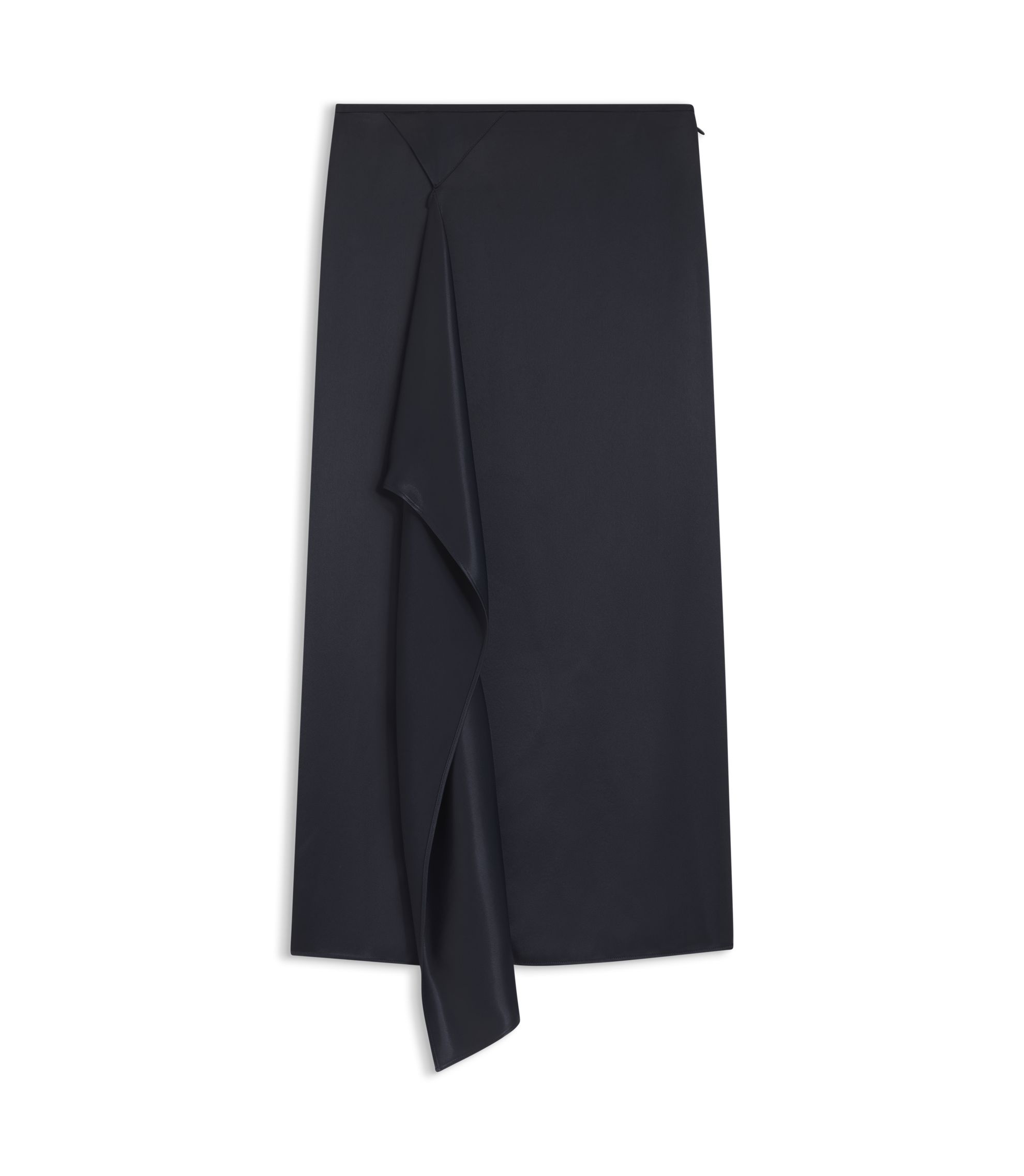スカート BOSS BOSS - Faux-wrap midi skirt in satin - Dark Blue