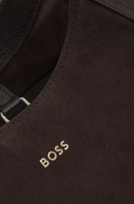 Tote bag in leather and suede