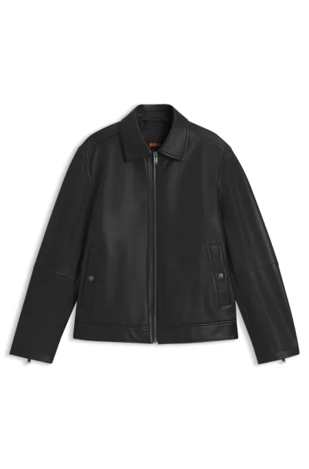 Nappa-leather jacket in a regular fit