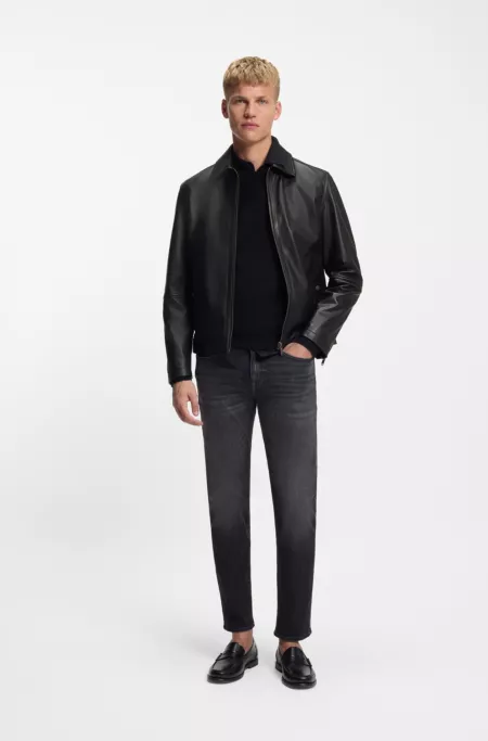 Nappa-leather jacket in a regular fit