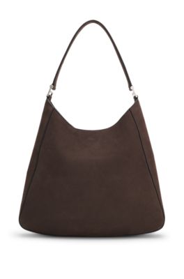 Ariell hobo bag in nubuck, Dark Purple