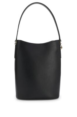 Sac seau avec breloque &agrave; monogramme Double&nbsp;B, Noir