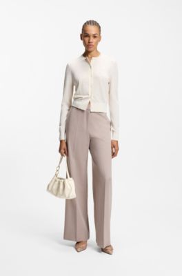 Hobo bag with gold-tone hardware, White