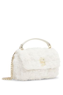BOSS x Steiff B-Icon shoulder bag in teddy, White