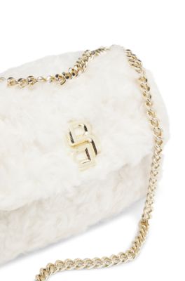 Bolso bandolera BOSS x Steiff de peluche con correa de cadena, Blanco