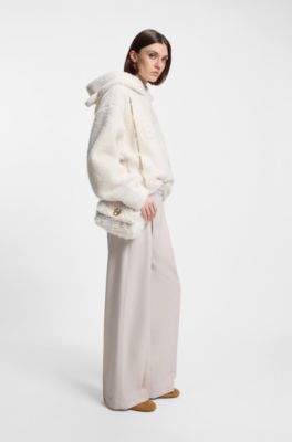 Bolso bandolera BOSS x Steiff de peluche con correa de cadena, Blanco