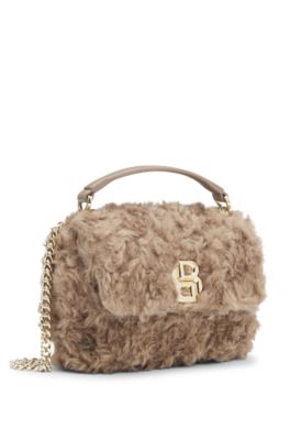 BOSS x Steiff B-Icon shoulder bag in teddy, Light Brown