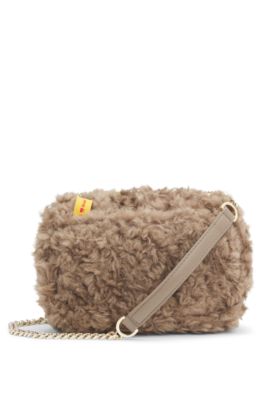 BOSS x Steiff B-Icon shoulder bag in teddy, Light Brown