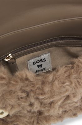 BOSS x Steiff B-Icon shoulder bag in teddy, Light Brown