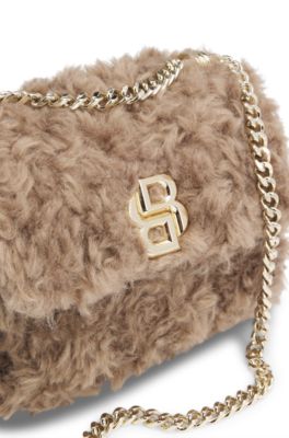 BOSS x Steiff B-Icon shoulder bag in teddy, Light Brown