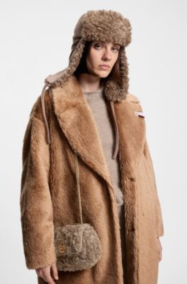 BOSS x Steiff B-Icon shoulder bag in teddy, Light Brown