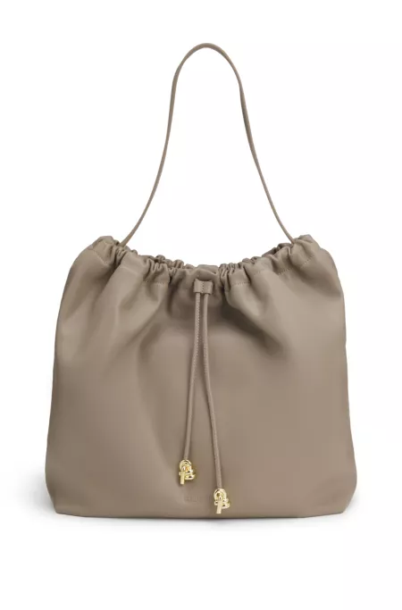 Shoulder bag with gold-tone hardware