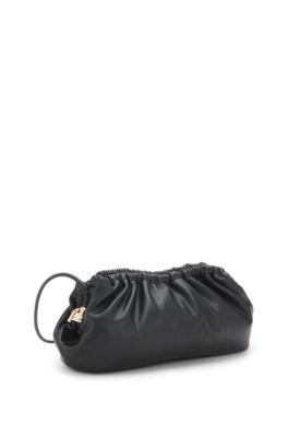 Clutch bag with debossed logo, Black