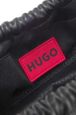 Clutch bag with debossed logo, Black