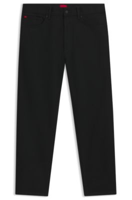 Black tapered-fit jeans in Japanese denim, Black
