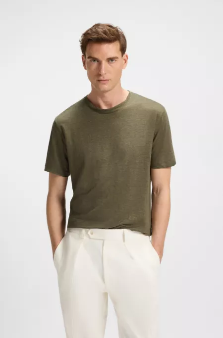 BECKHAM x BOSS T-shirt in soft linen