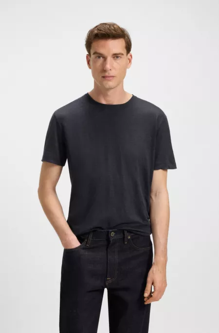 BECKHAM x BOSS T-shirt in soft linen