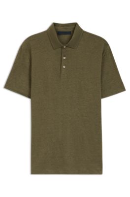 Polo BECKHAM x BOSS de lino, Verde