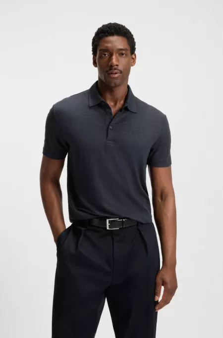 BECKHAM x BOSS polo shirt in linen