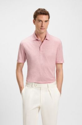 Polo BECKHAM x BOSS de lino, Pink