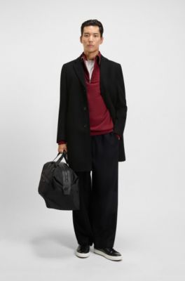 Formal coat in a wool blend, Black
