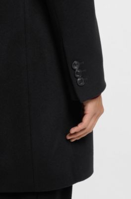 Formal coat in a wool blend, Black