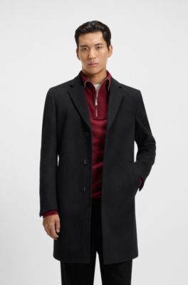 Formal coat in a wool blend, Black