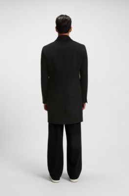 Formal coat in a wool blend, Black