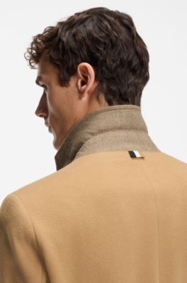Formal coat in a wool blend, Beige