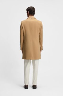 Abrigo formal en mezcla de lana, Beige