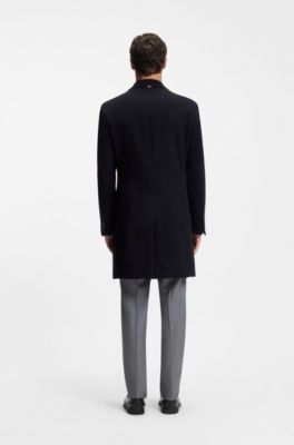 Formal coat in a wool blend, Dark Blue