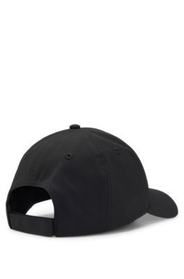 Logo-detailed cap in stretch nylon, Black
