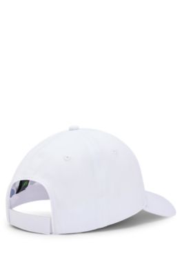 Logo-detailed cap in stretch nylon, White