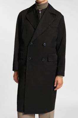 THE CHANGE water-repellent coat with detachable vest, Black