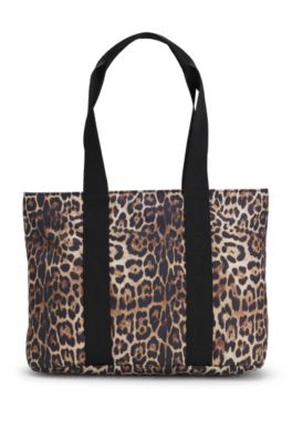 Bolso tote con estampado de leopardo, Fantas&iacute;a