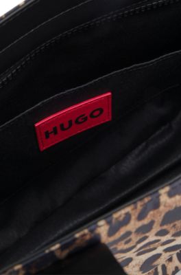 Tote bag with leopard print, Patterned