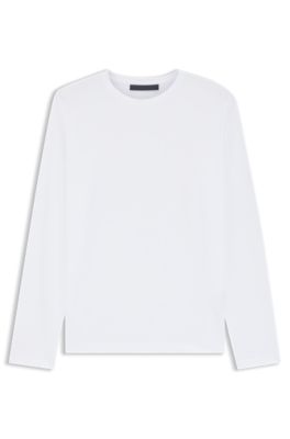 Camiseta BECKHAM&nbsp;x&nbsp;BOSS de algod&oacute;n mercerizado, Blanco