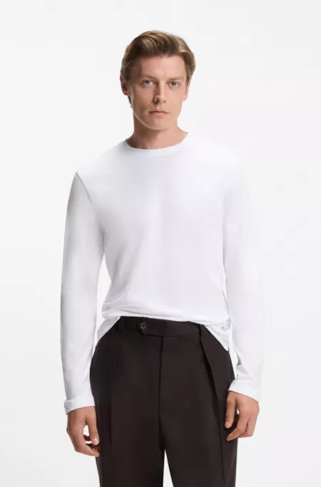 BECKHAM x BOSS T-shirt in mercerised cotton