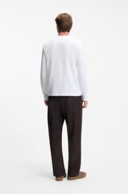 Camiseta BECKHAM&nbsp;x&nbsp;BOSS de algod&oacute;n mercerizado, Blanco