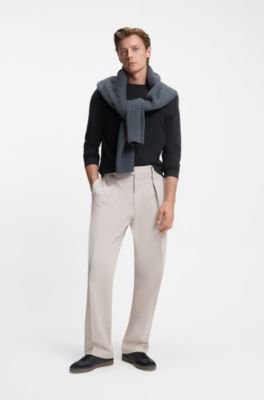 BECKHAM x BOSS T-shirt in mercerised cotton, Dark Blue