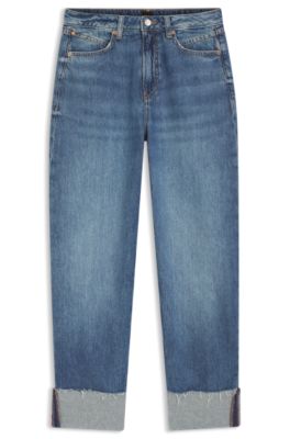 Vaqueros relaxed fit con pernera tipo globo, Azul