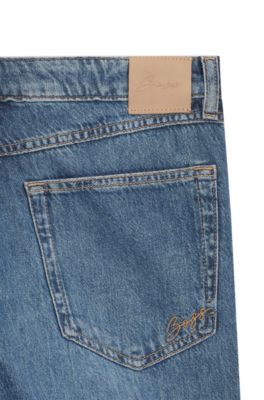 Vaqueros relaxed fit con pernera tipo globo, Azul