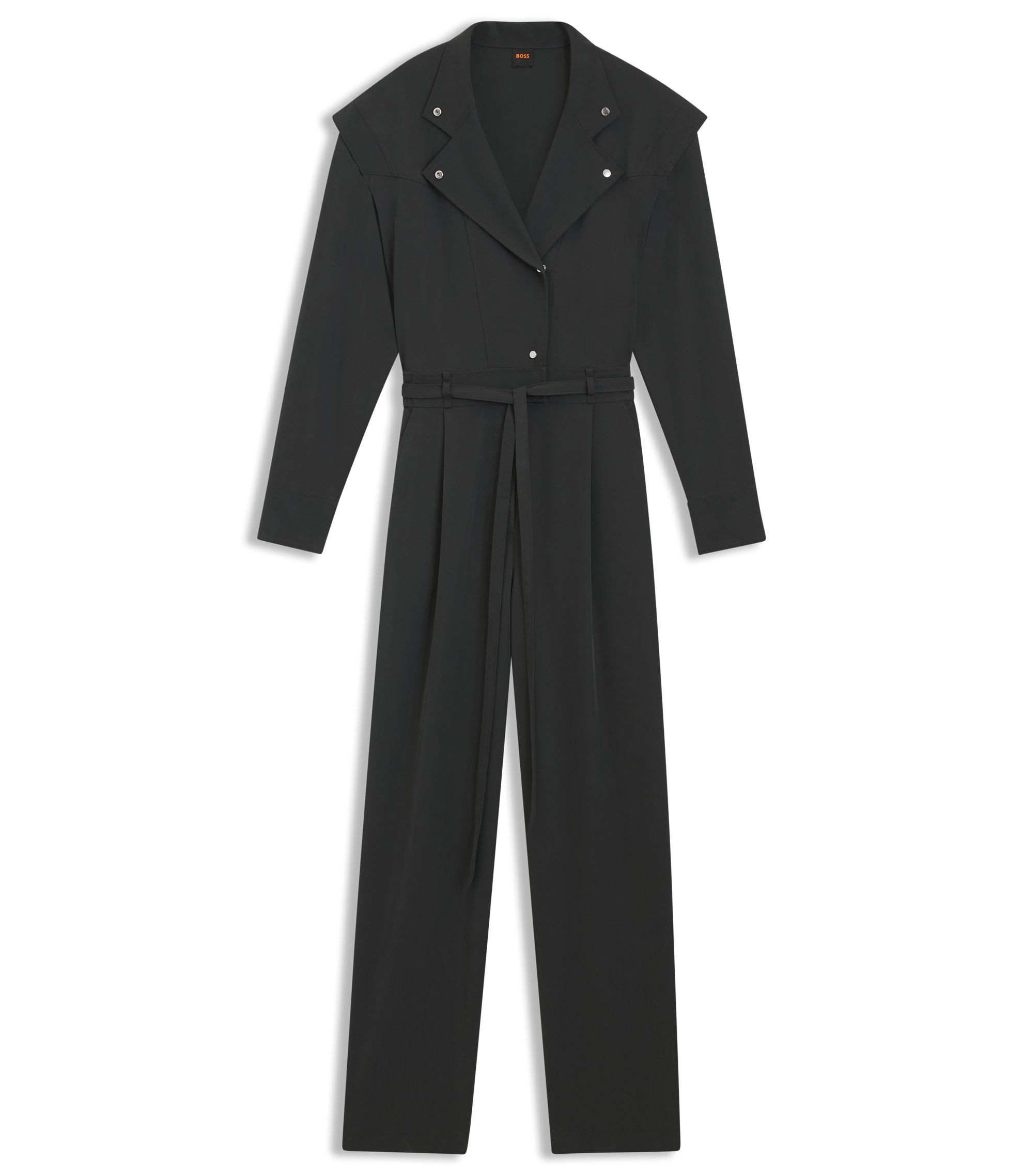 BOSS - Jumpsuit in sandwashed fabric - Light Grey