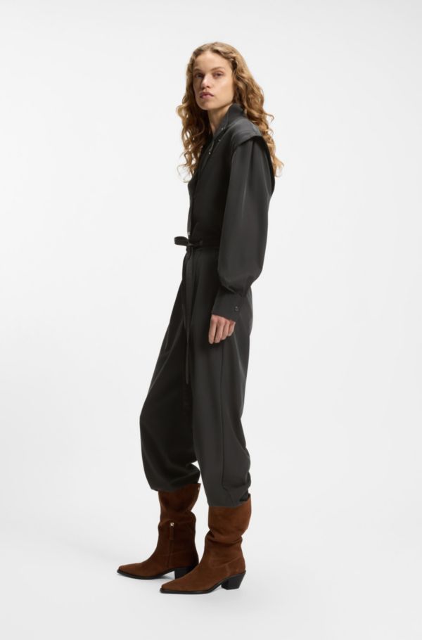 Jumpsuit in sandwashed fabric - image 2