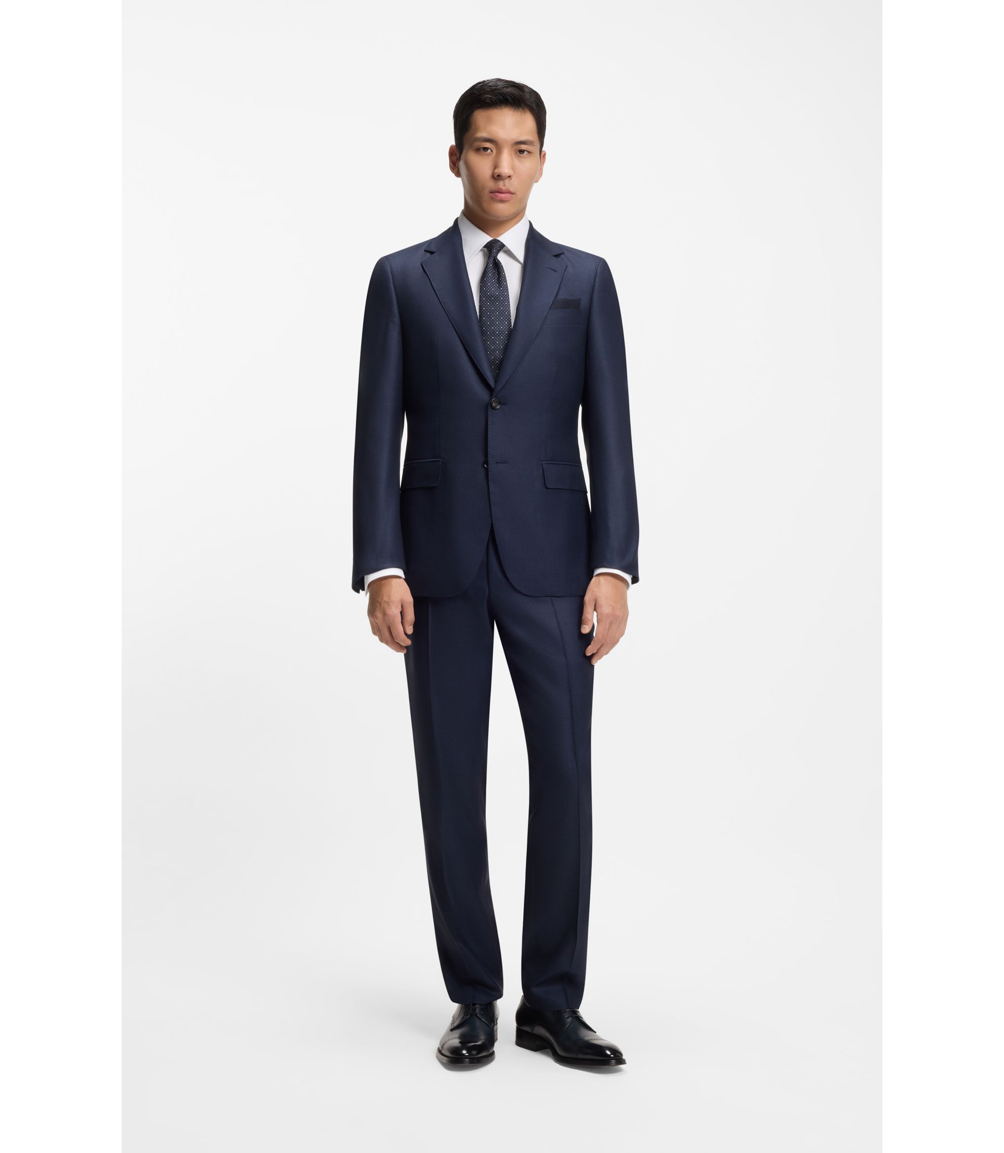 hugo boss blue dress shoes Gucci Logo Silk Pleated Porcelain Garden Midi Dress Ivory Blue